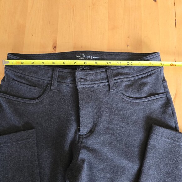 Faded Glory Gray Grey Stretch Knit Bootcut Comfy Women Pants Size 10A Y2K - Picture 7 of 7